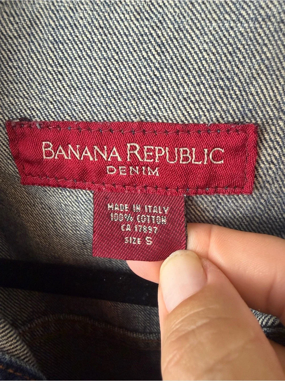 Vintage 90s Y2K Banana Republic Denim Jean Jacket size Small